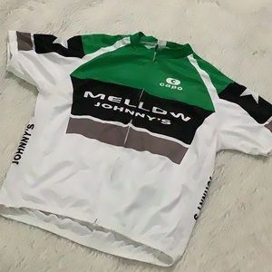 Capo green and white cycling full zip short sleeve jersey size xxl
